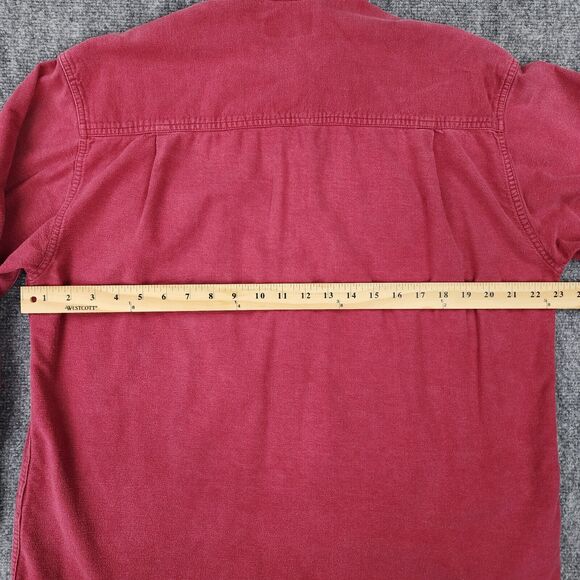 Levis Shirt Mens Medium Red Chamois Workshirt Long Sleeve Button Up Chore Casual - Picture 5 of 16